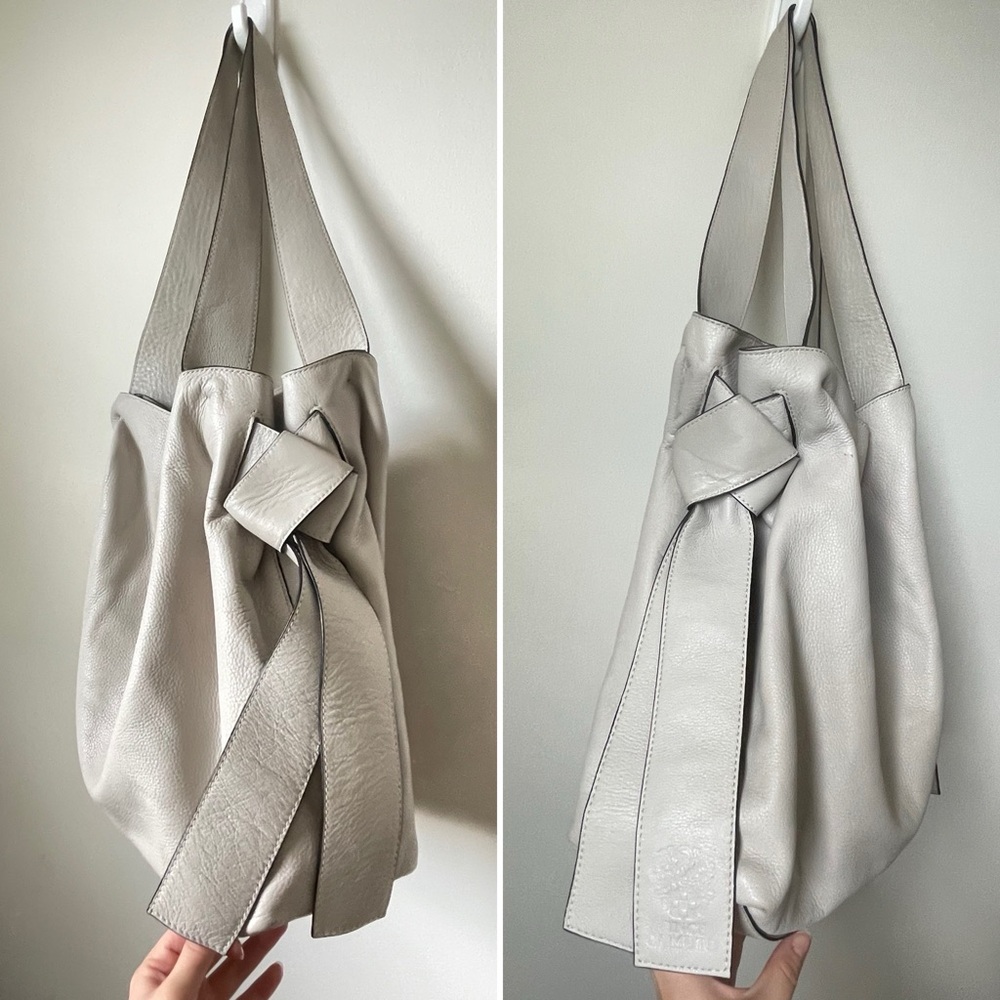 Vince Camuto⚡️XL Slouchy “Silver Cloud” Cyra Taupe Tote Bag - Picture 3 of 16